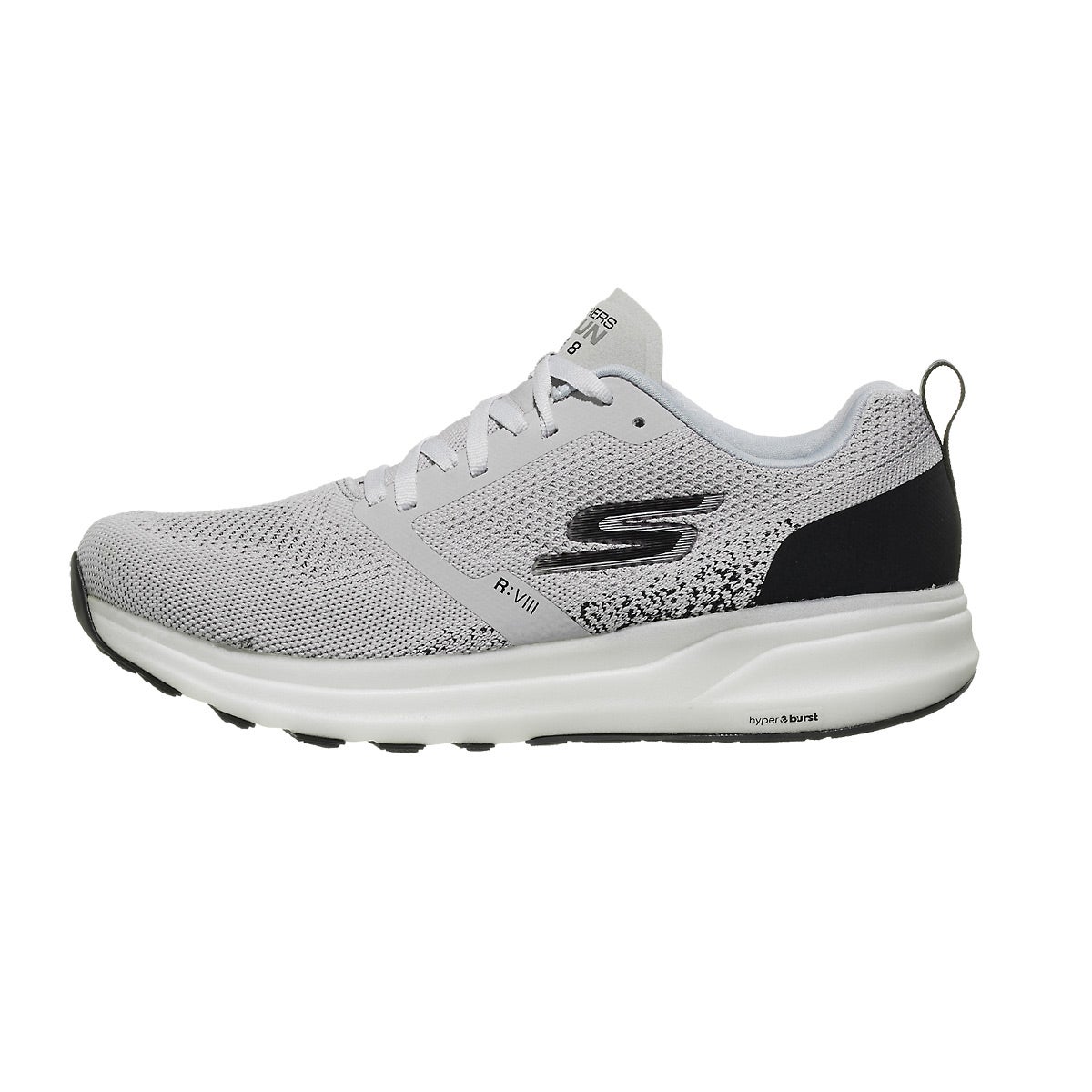 Skechers GOrun Ride 8 Hyper Men's Shoes Light Grey/Blk 360° View ...