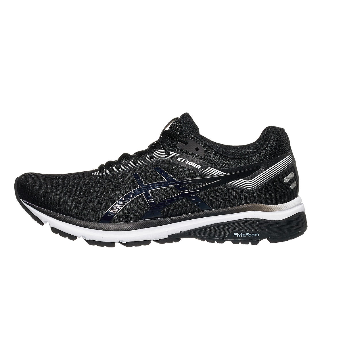 ASICS GT 1000 7 Men's Shoes Black/White 360° View | Running Warehouse