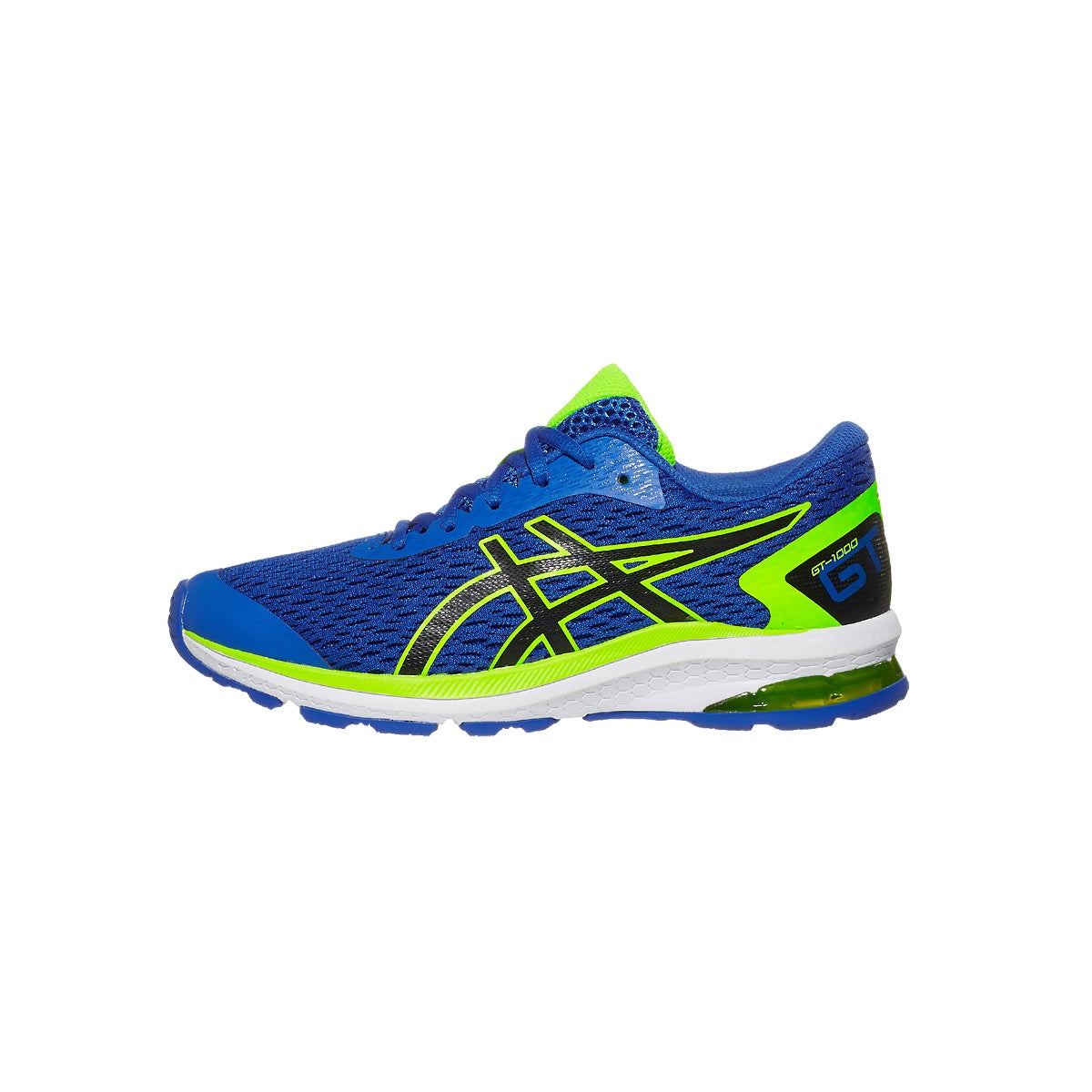 ASICS GT 1000 9 GS Kids Shoes Tuna Blue/Black 360° View | Running Warehouse