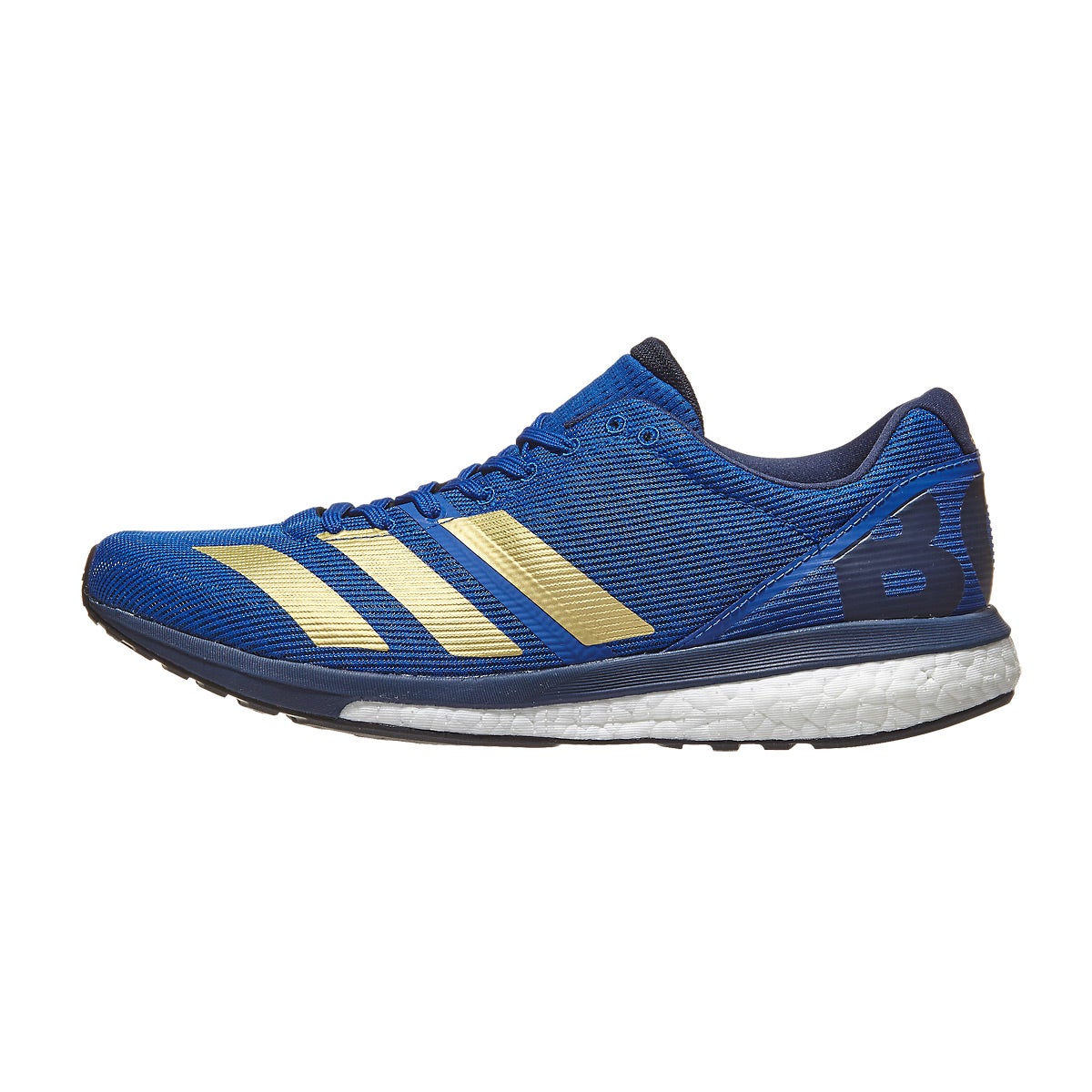 adidas adizero Boston 8 Men's Shoes Royal/Gold/White 360° View ...