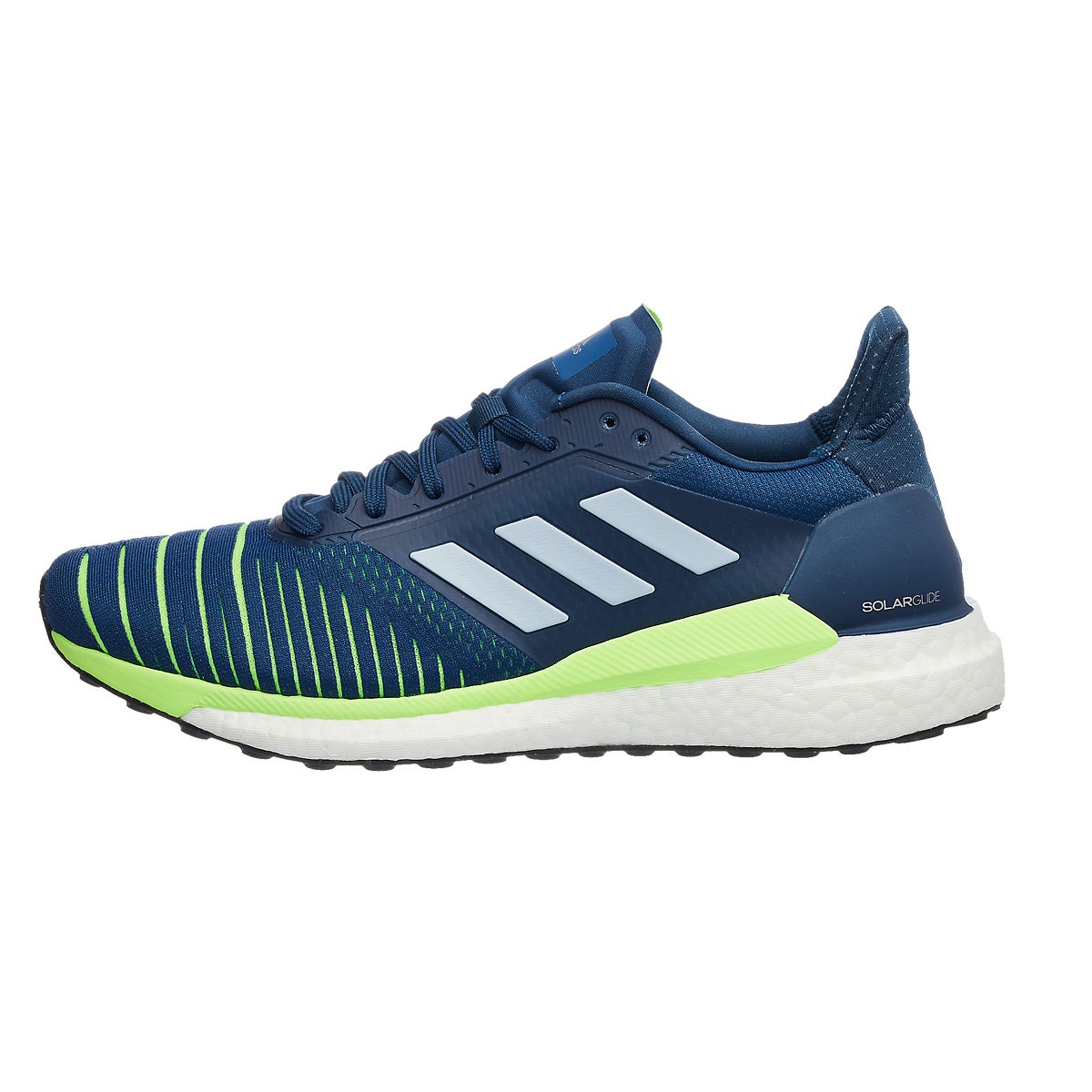 adidas Solar Glide Men's Shoes Marine/Grey/Yellow 360° View | Running ...