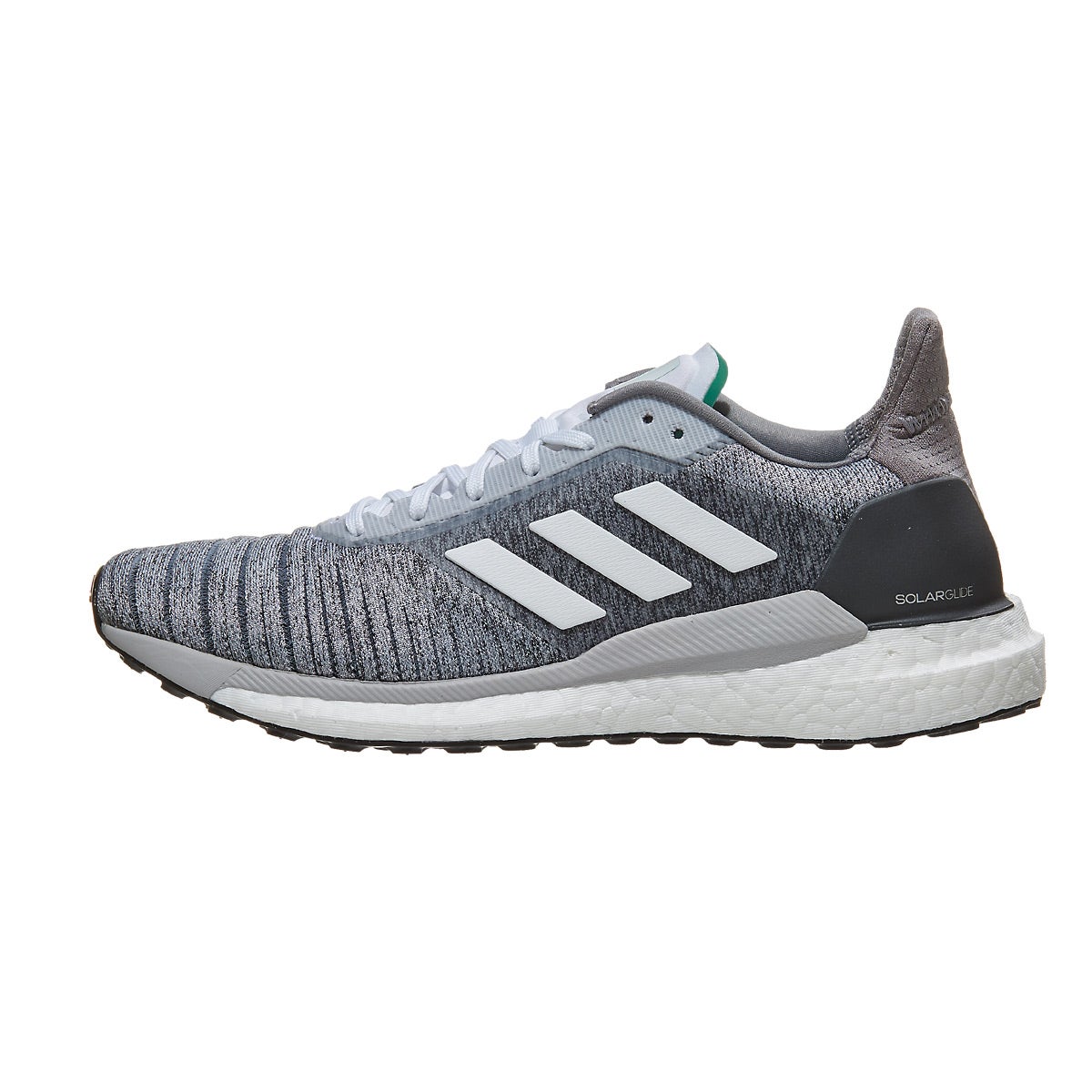 adidas Solar Glide Women's Shoes White/White/Black 360° View | Running ...