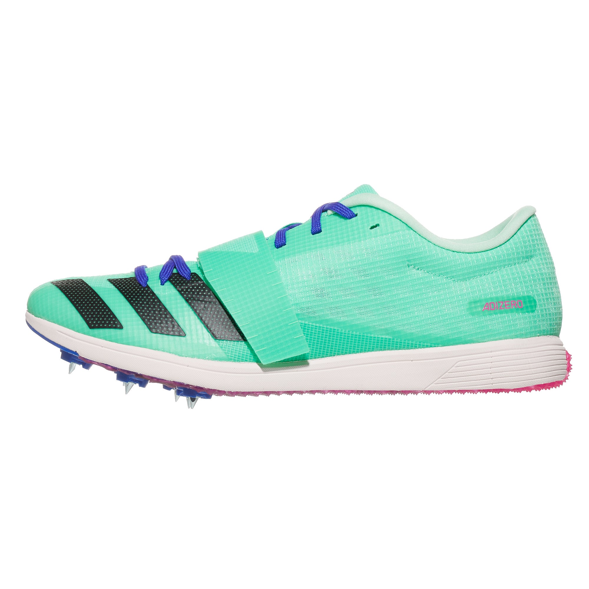 adidas adizero TJ/PV Spikes Unisex Mint/Black/Blue 360° View - Tennis ...