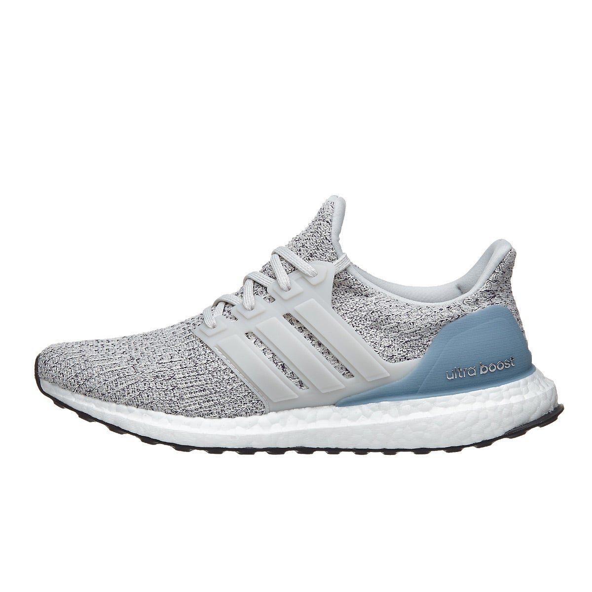 adidas Ultra Boost Women's Shoes Grey/White 360° View | Running Warehouse
