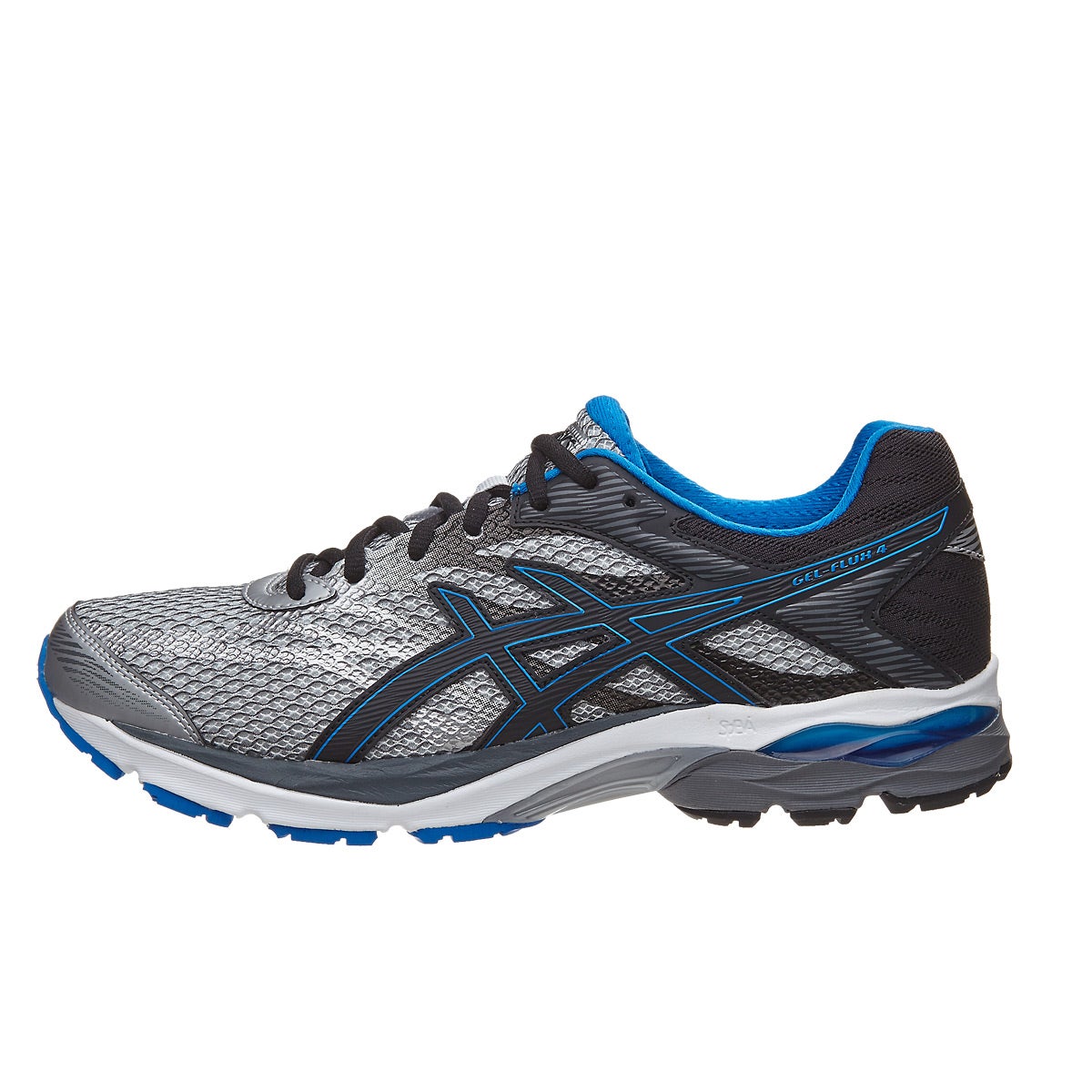 ASICS Gel Flux 4 Men's Shoes Glacier Grey/Black/Blue 360° View ...