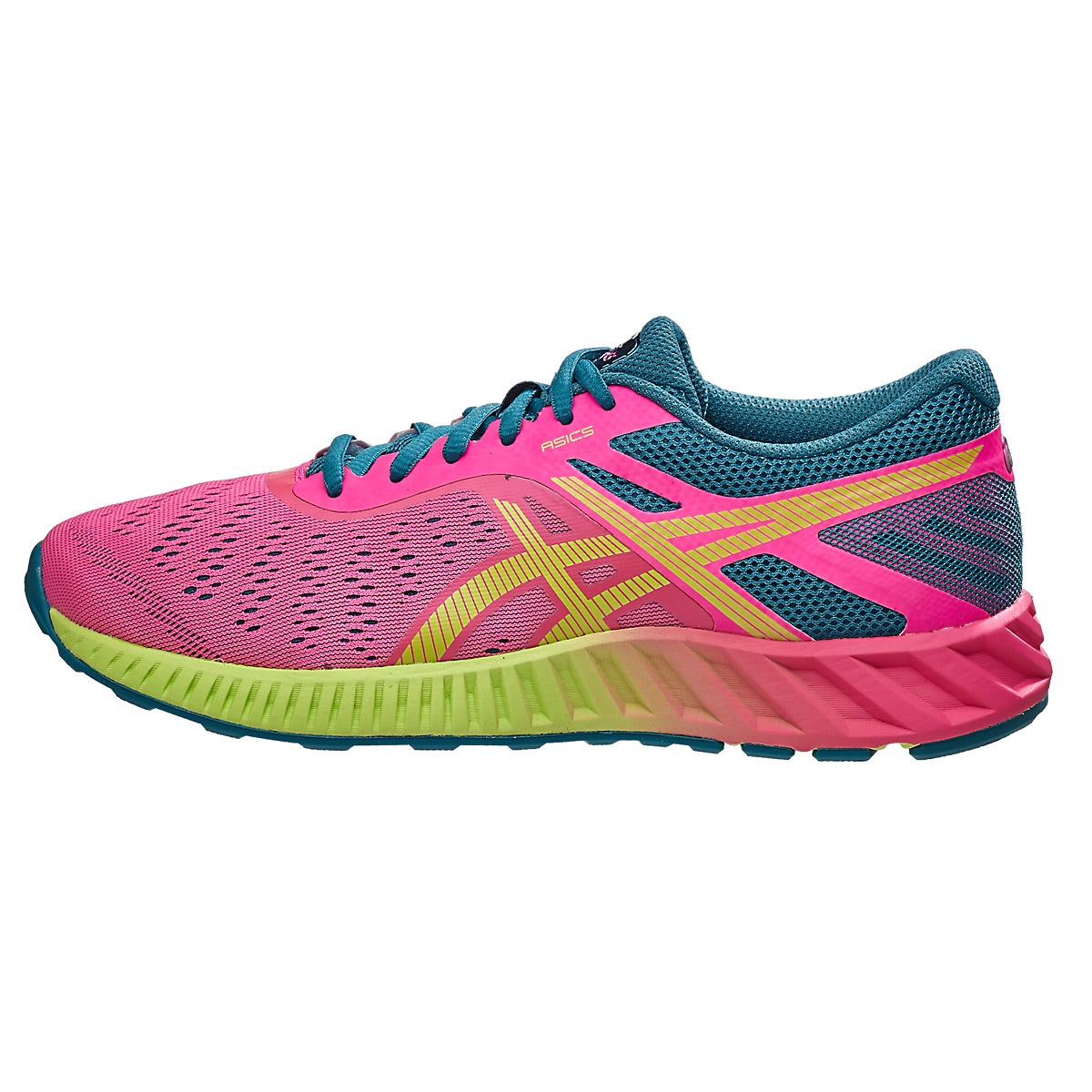 ASICS FuzeX Lyte Women's Shoes Pink/Green/Ocean 360° View | Running ...