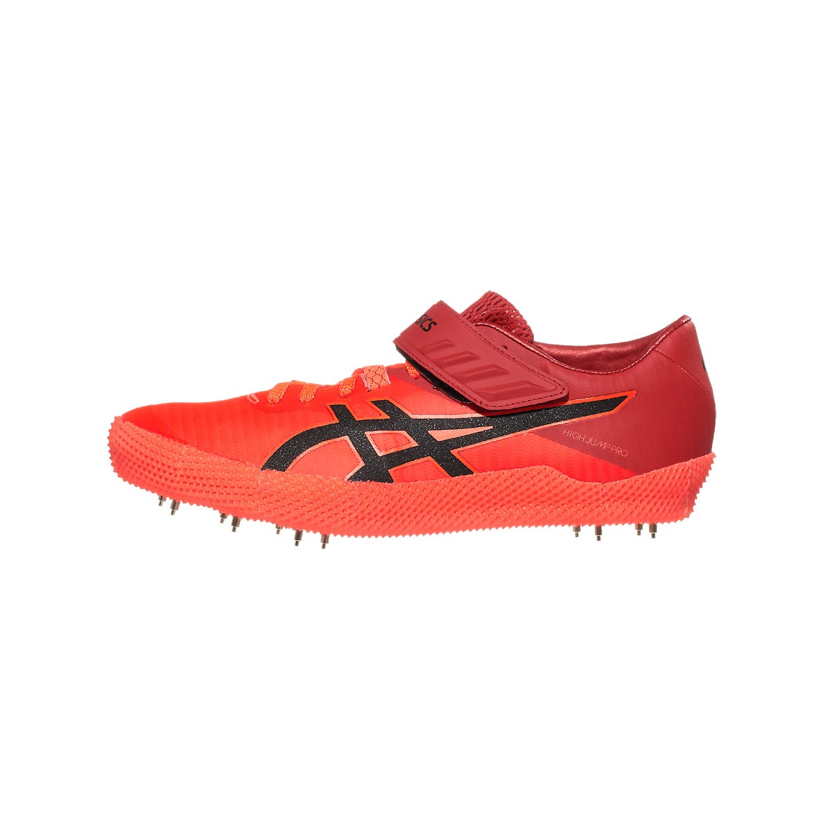 ASICS High Jump Pro 2 Left Plant Unisex Spikes Red 360° View Running
