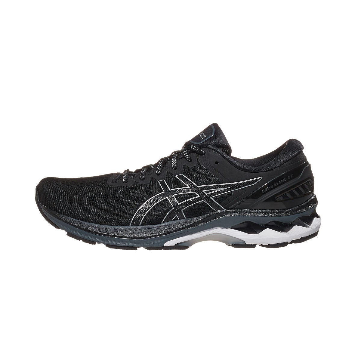 ASICS Gel Kayano 27 Men's Shoes Black/Pure Silver 360° View | Running ...