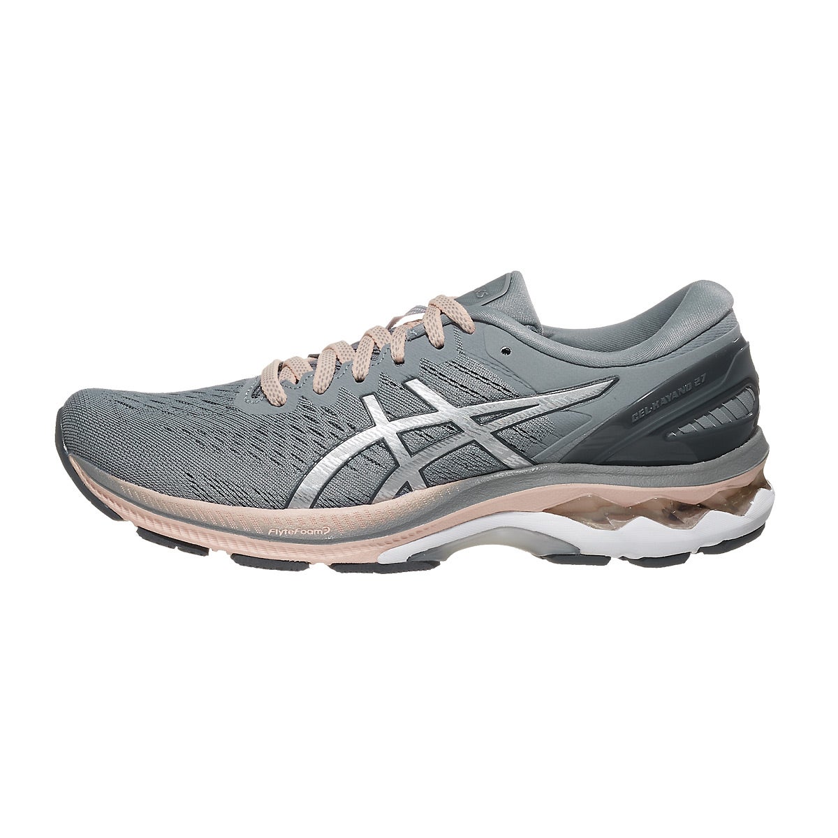 ASICS Gel Kayano 27 Women's Shoes Sheet Rock/Silver 360° View | Running ...