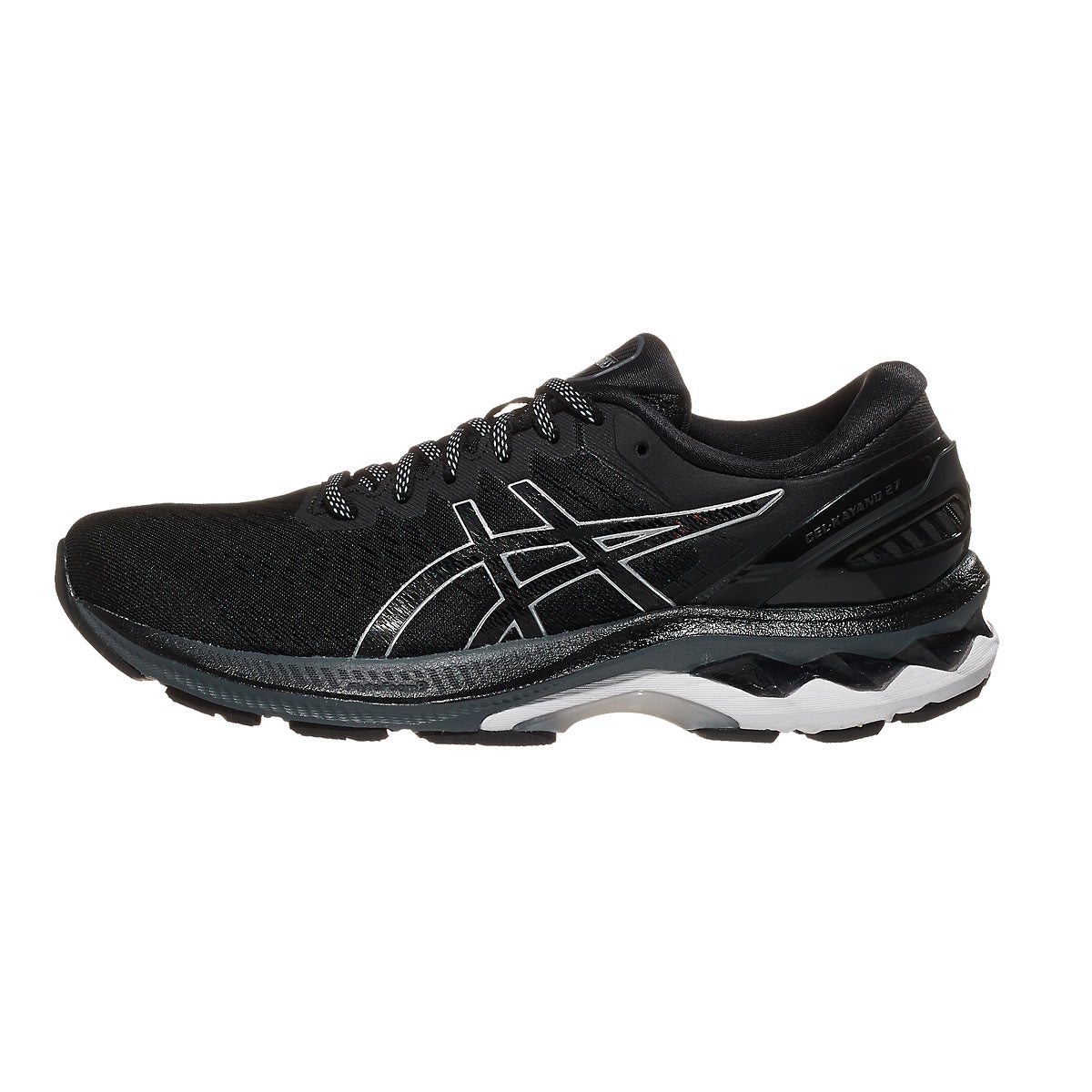 ASICS Gel Kayano 27 Women's Shoes Black/Pure Silver 360° View | Running ...