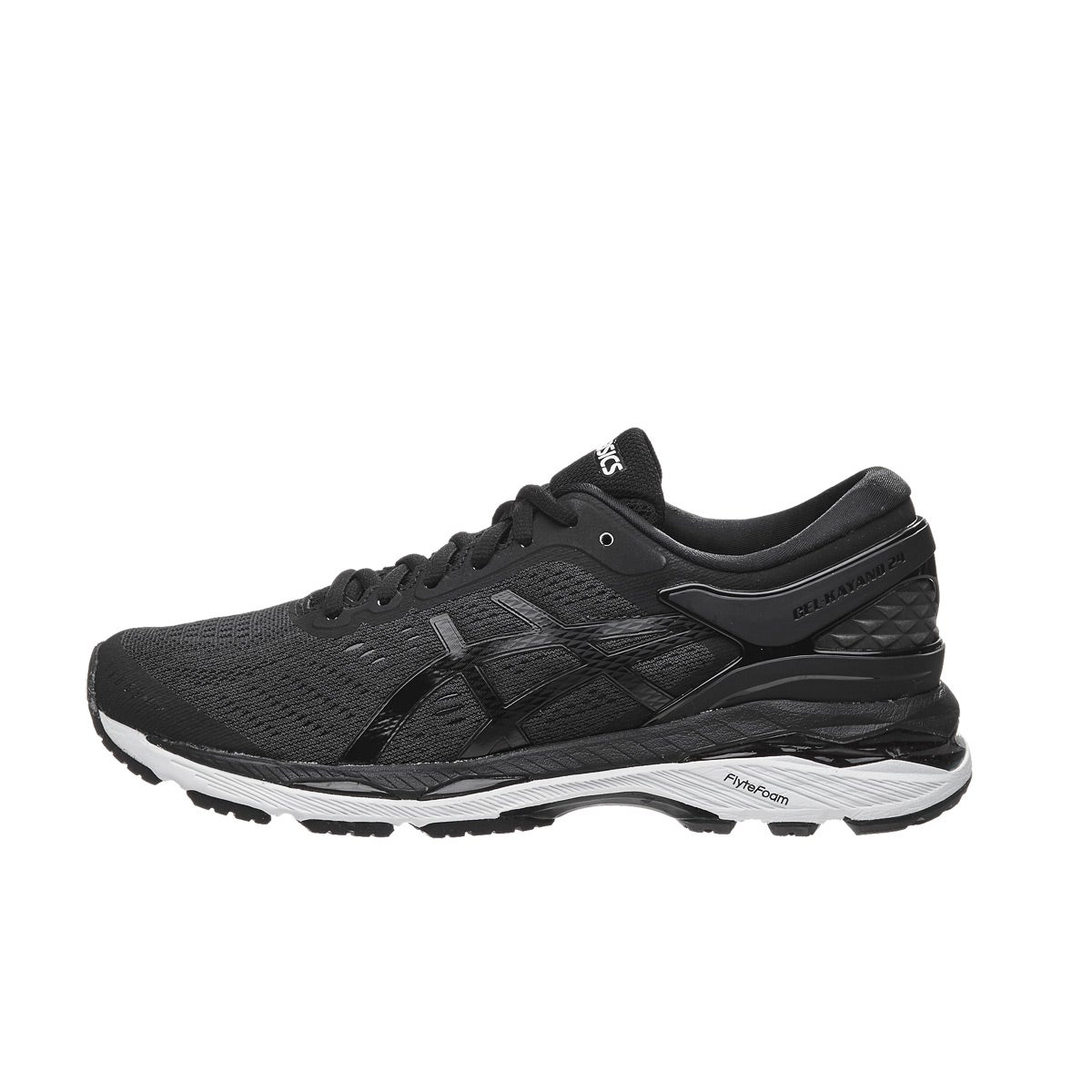 ASICS Gel Kayano 24 Women's Shoes Black/Phantom/Whit 360Â° View | Running Warehouse