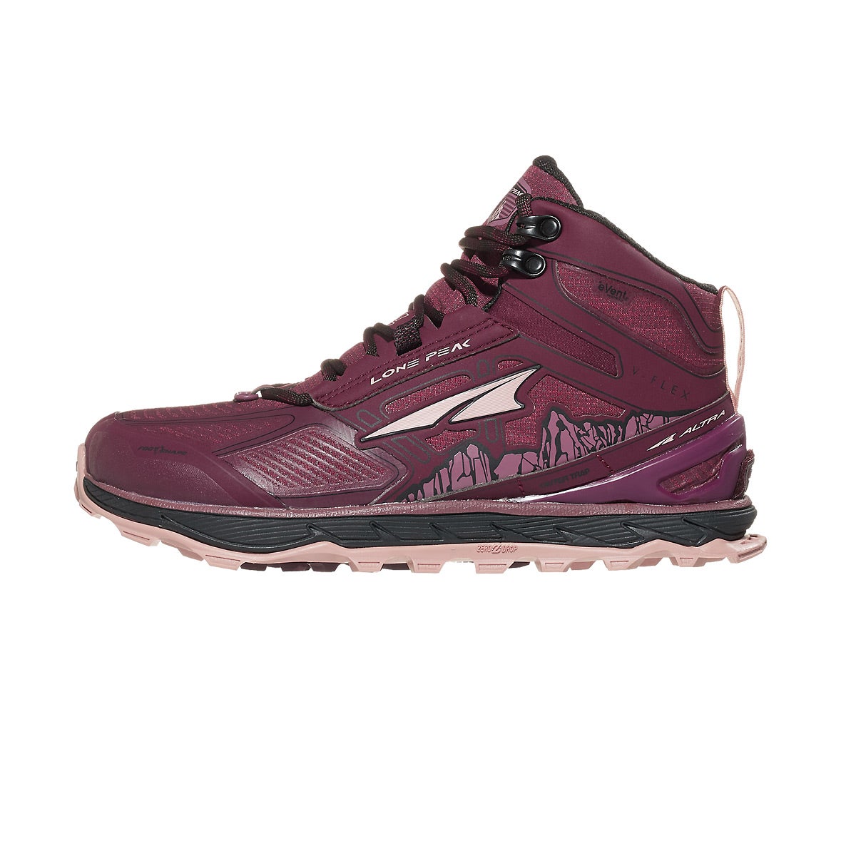 Altra Lone Peak 4.0 Mid RSM Women's Shoes Dark Port 360° View | Running ...