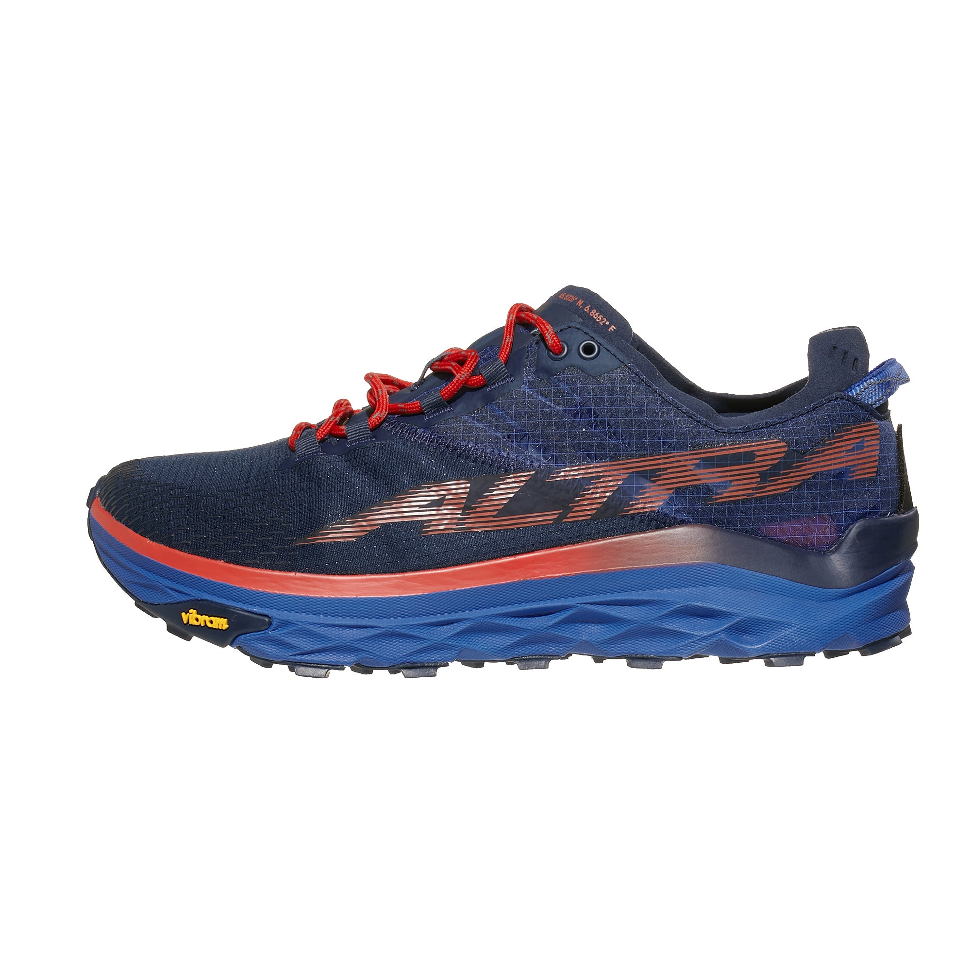 Altra Mont Blanc Men's Shoes Blue/Red 360° View - Tennis Warehouse