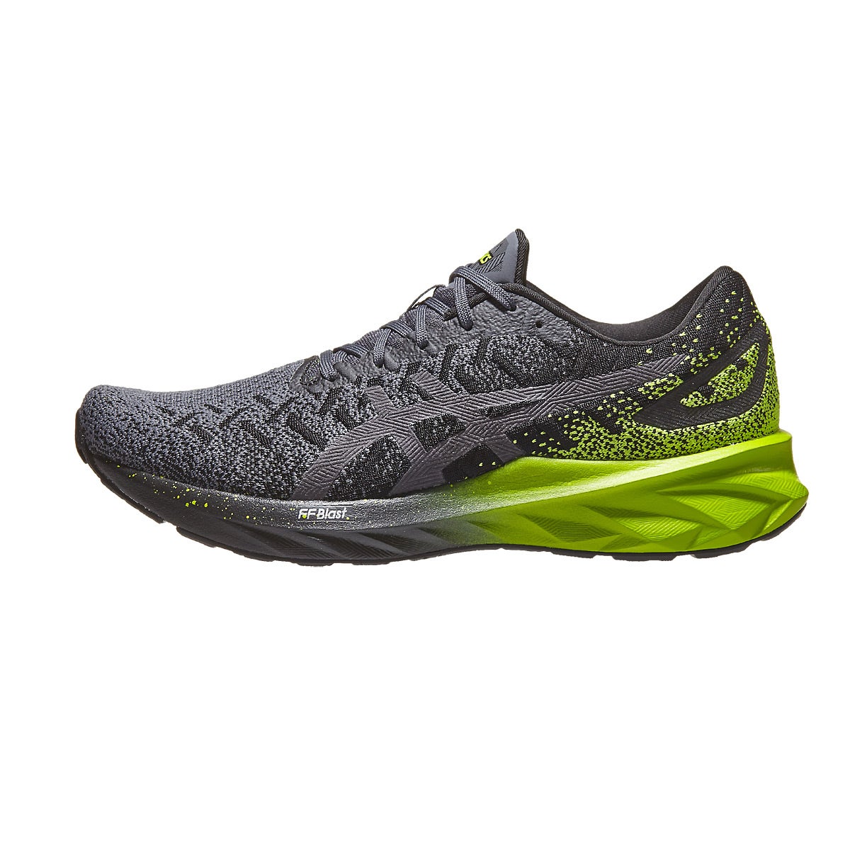 ASICS Dynablast Men's Shoes Black/Lime Zest 360° View Running Warehouse