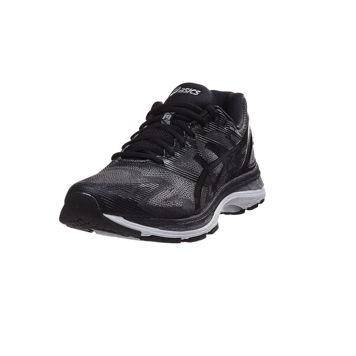 asics gel nimbus 19 men's shoes black/onyx/silver