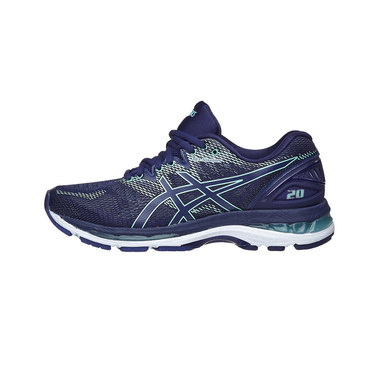 ASICS Gel Nimbus 20 Women's Shoes Indigo Blue/Green 360° View | Running ...