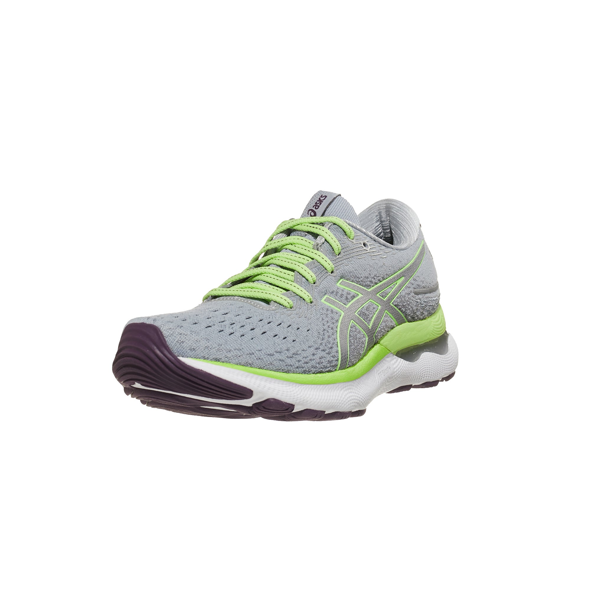 ASICS Gel Nimbus 24 Women's Shoes Piedmont Grey/Lime 360° View | Running  Warehouse