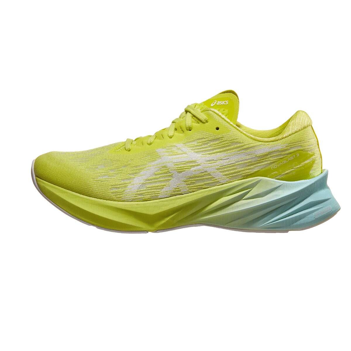 ASICS Novablast 3 Men's Shoes Glow Yellow/White 360° View - Tennis ...