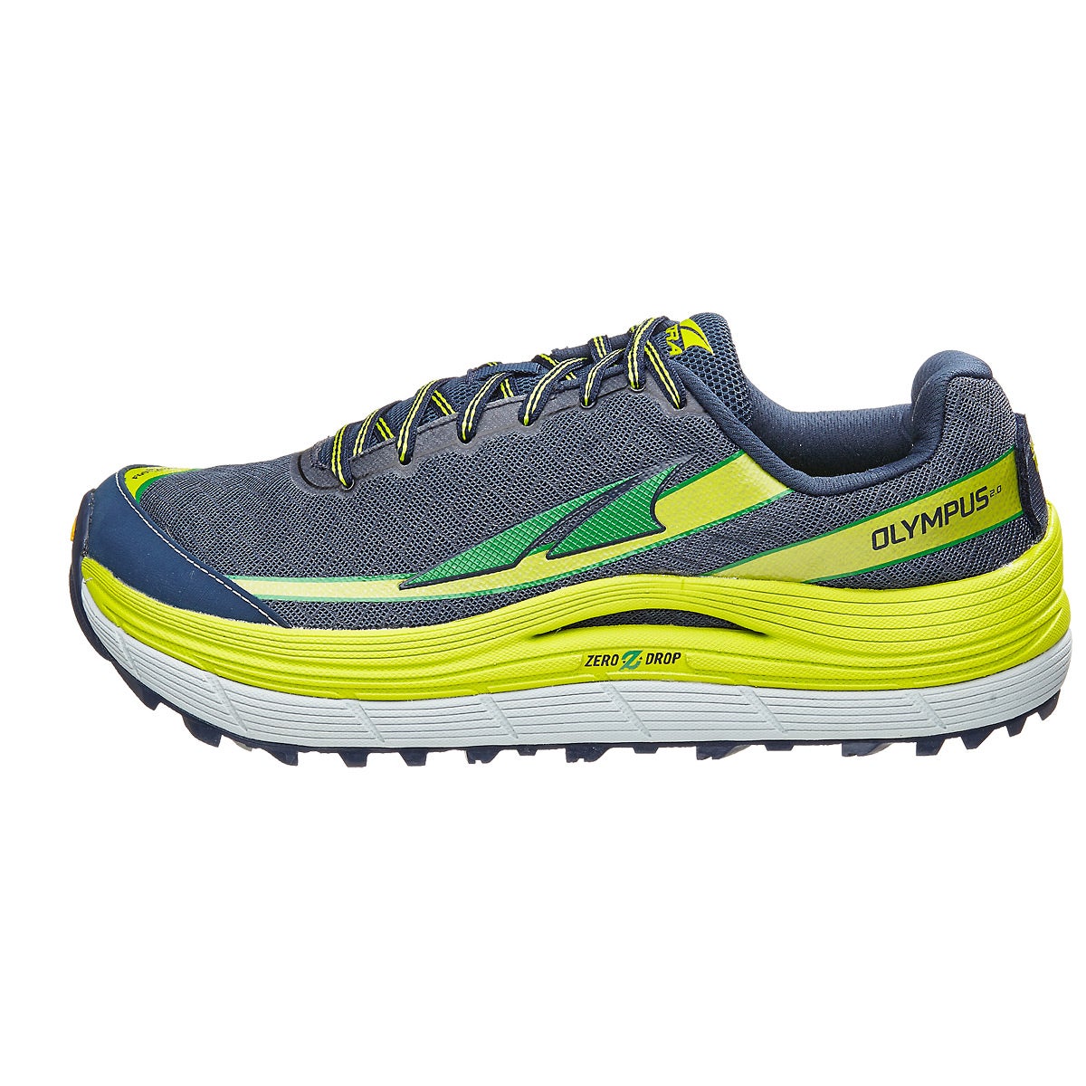 Altra Olympus 2.0 Men's Shoes Navy/Lime 360° View | Running Warehouse