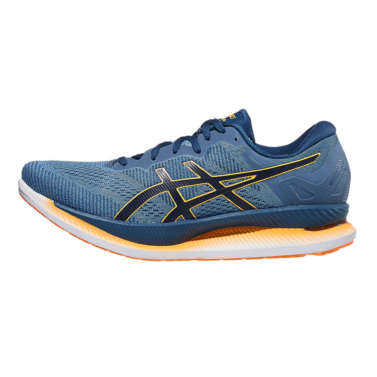 ASICS GlideRide Men's Shoes Grey Floss/Mako Blue 360° View | Running ...