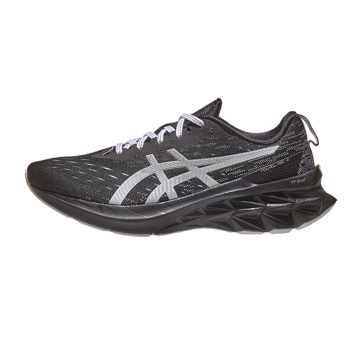 ASICS Novablast 2 Men's Shoes Black/Pure Silver 360° View | Running ...