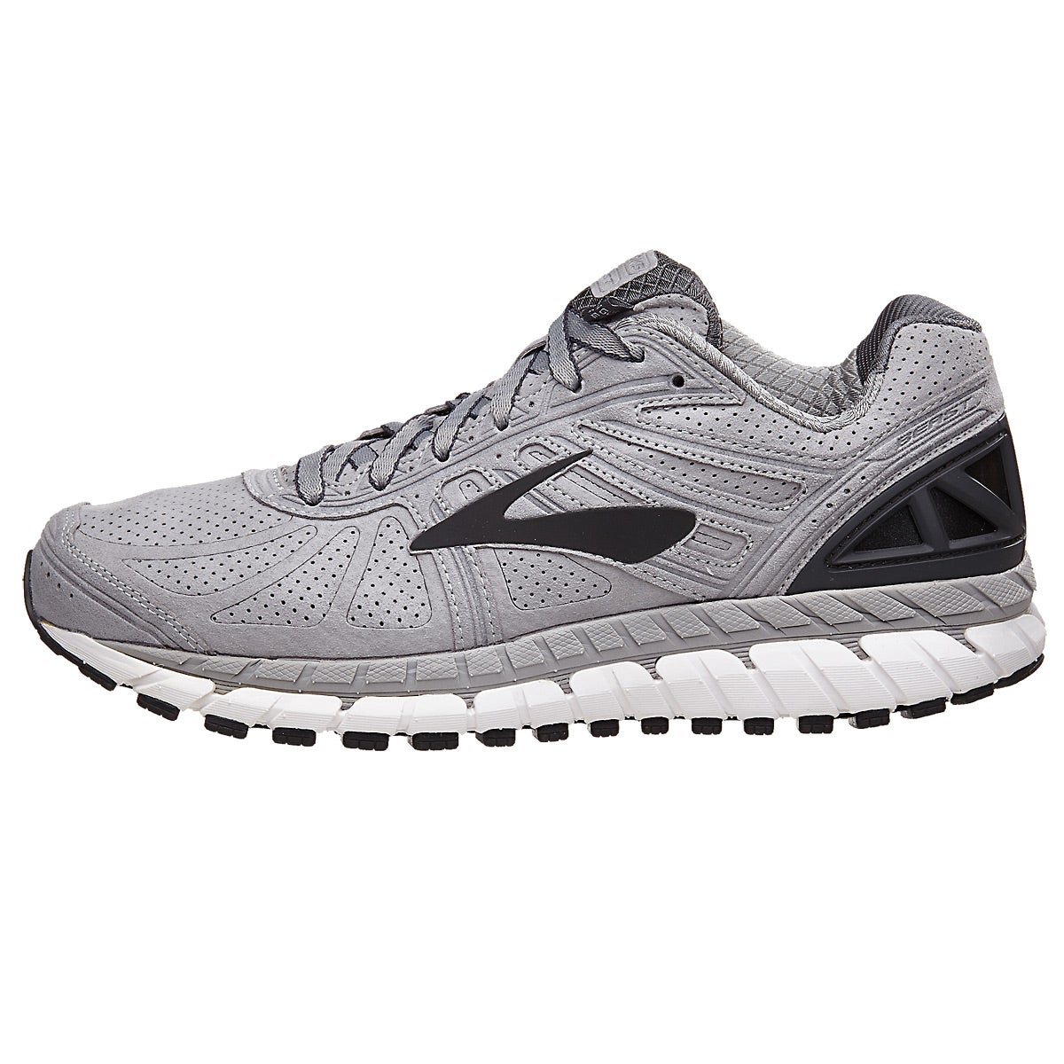 Brooks Beast 16 Men's Shoes Suede/Silver/Anthracite 360° View Running