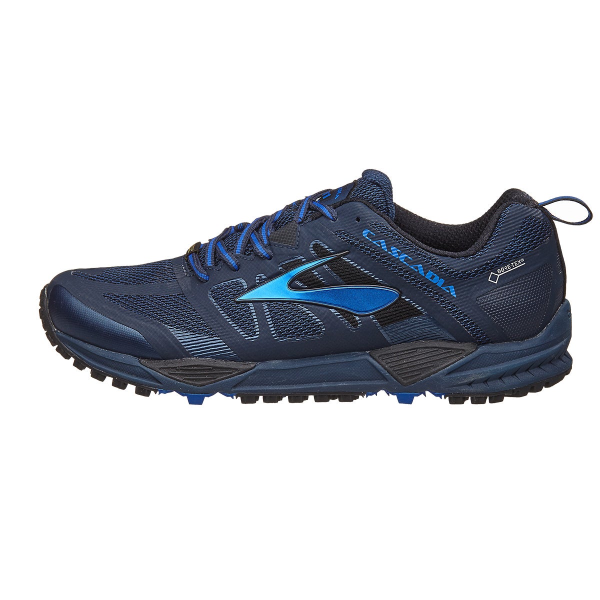 Brooks Cascadia 11 GTX Men's Shoes Blue/Black 360° View | Running Warehouse