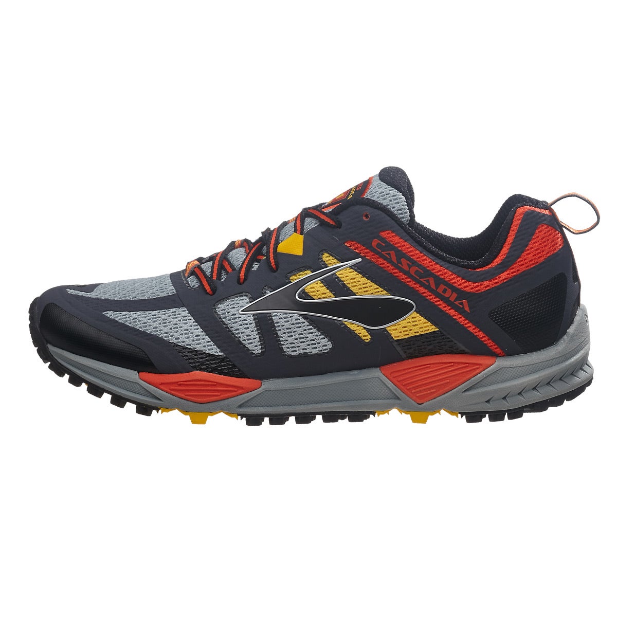Brooks Cascadia 11 Men's Shoes Rock/Tomato/Yellow 360° View | Running ...