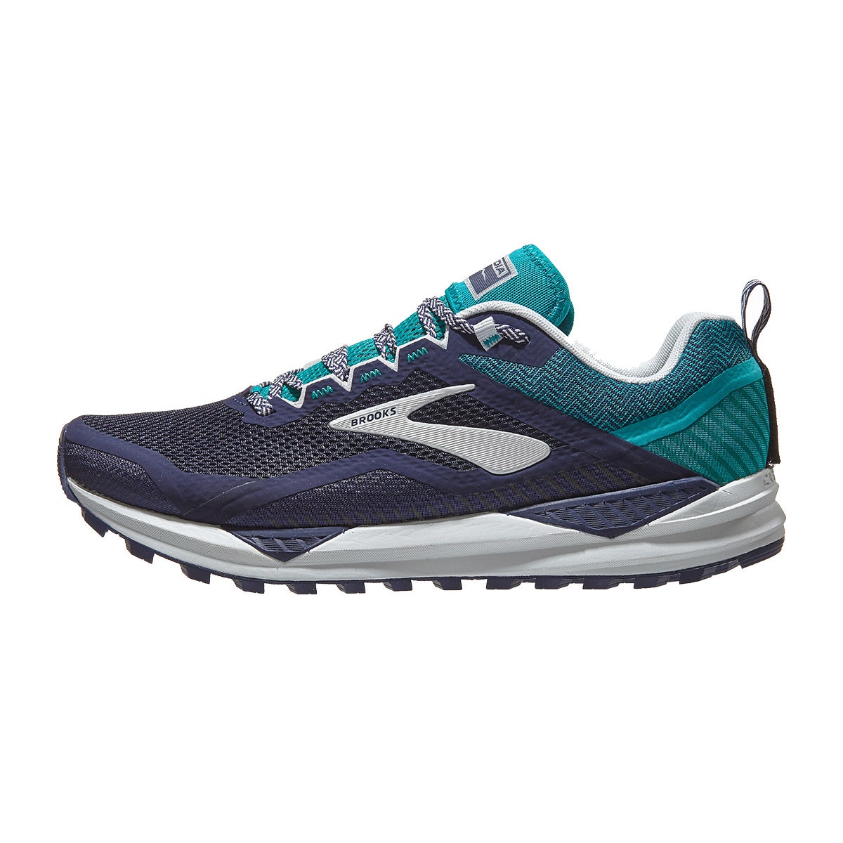 Brooks Cascadia 14 Men's Shoes Navy/Blue Grass/Grey 360° View | Running ...