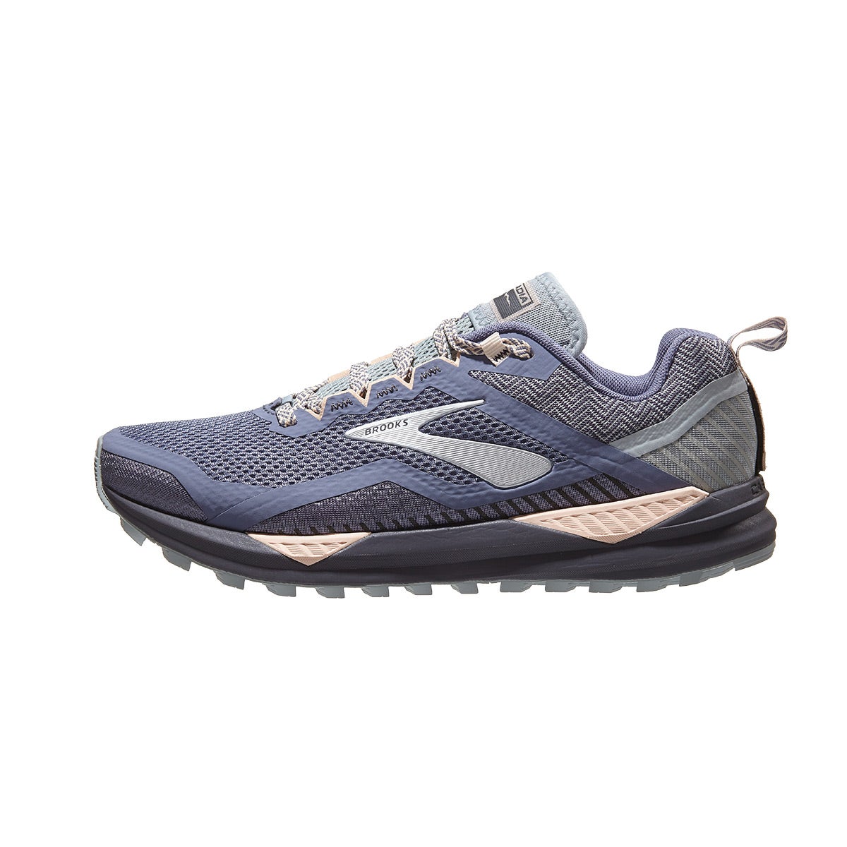 Brooks Cascadia 14 Women's Shoes Grey/Pale Peach/Pearl 360° View ...