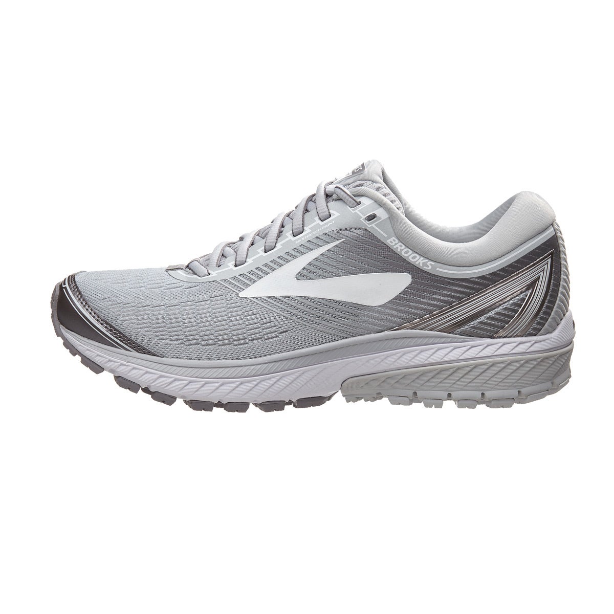 Brooks Ghost 10 Women's Shoes Microchip/White/Charco 360° View
