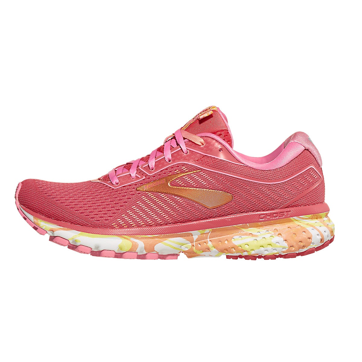 Brooks Ghost 12 Melts Women's Shoes Sherbert/Pink 360° View Running