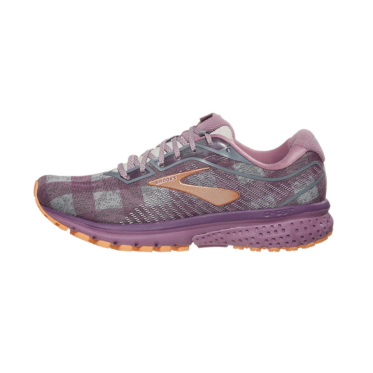 Brooks Ghost 12 Women's Shoes Camper Plaid Valerian 360° View Running