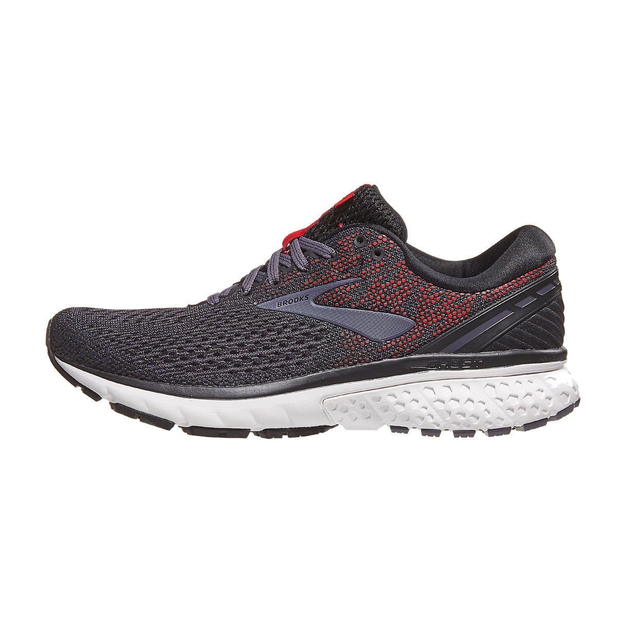 Brooks Ghost 11 Men's Shoes Black/Graystone 360° View | Running Warehouse