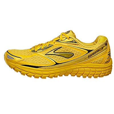 Brooks Ghost 7 Men's Shoes Yellow Vivid 360° View | Running Warehouse