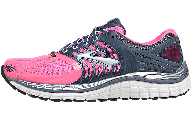 Brooks Glycerin 11 Women's Shoes Pink/Denim/Silver 360° View | Running ...