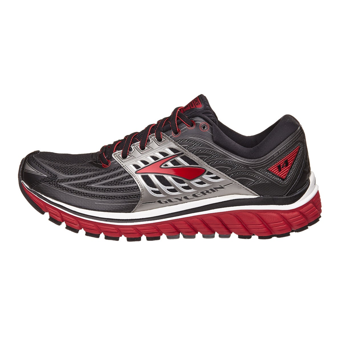 Brooks Glycerin 14 Men's Shoes Black/Red/Anthracite 360° View | Running ...
