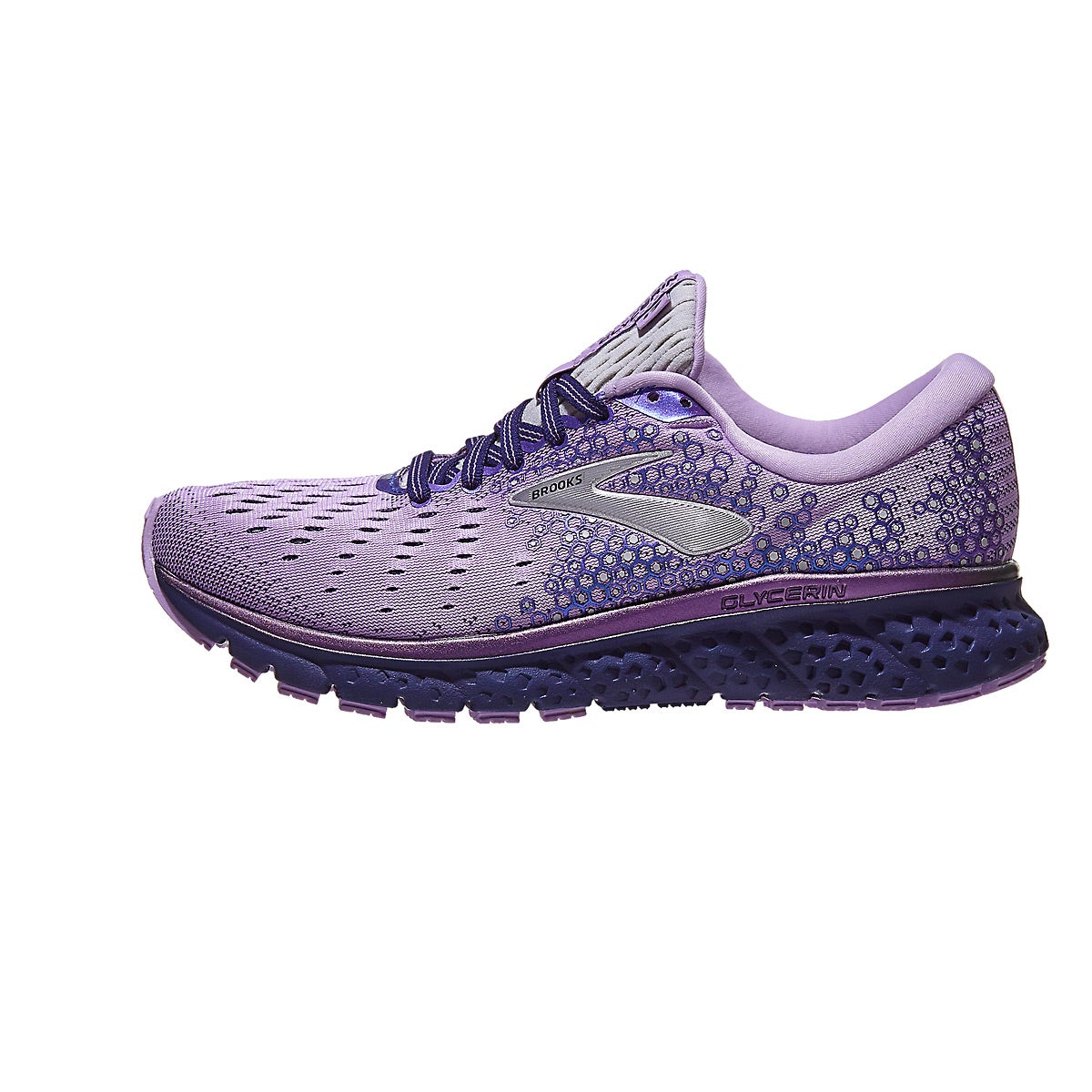 Brooks Glycerin 17 Women's Shoes Purple/Navy/Grey 360° View Running