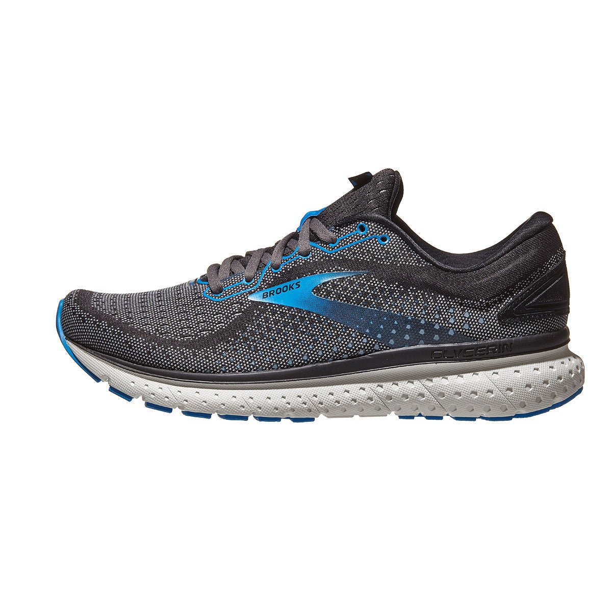 Brooks Glycerin 18 Men's Shoes Black/Ebony/Blue 360° View | Running ...