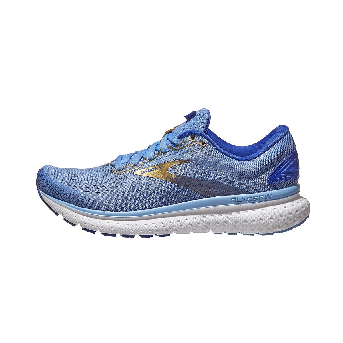 Brooks Glycerin 18 Women's Shoes Cornflower/Blue/Gold 360° View ...