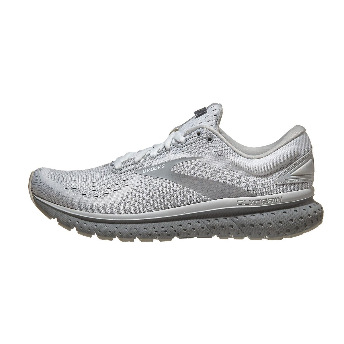 Brooks Glycerin 18 Women's Shoes White/Grey/Primer 360° View Running