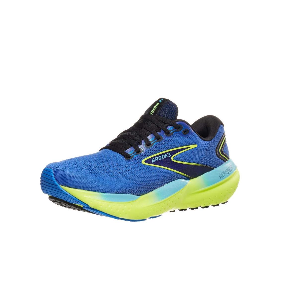 Brooks Glycerin 21 Men's Shoes Blue/Nightlife 360° View - Tennis Warehouse