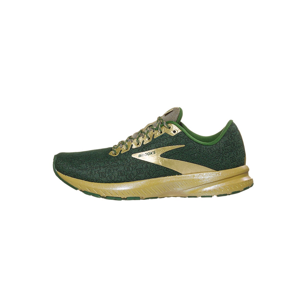 Brooks Launch 7 Women's Shoes St. Patty's Eden/Gold 360° View Running