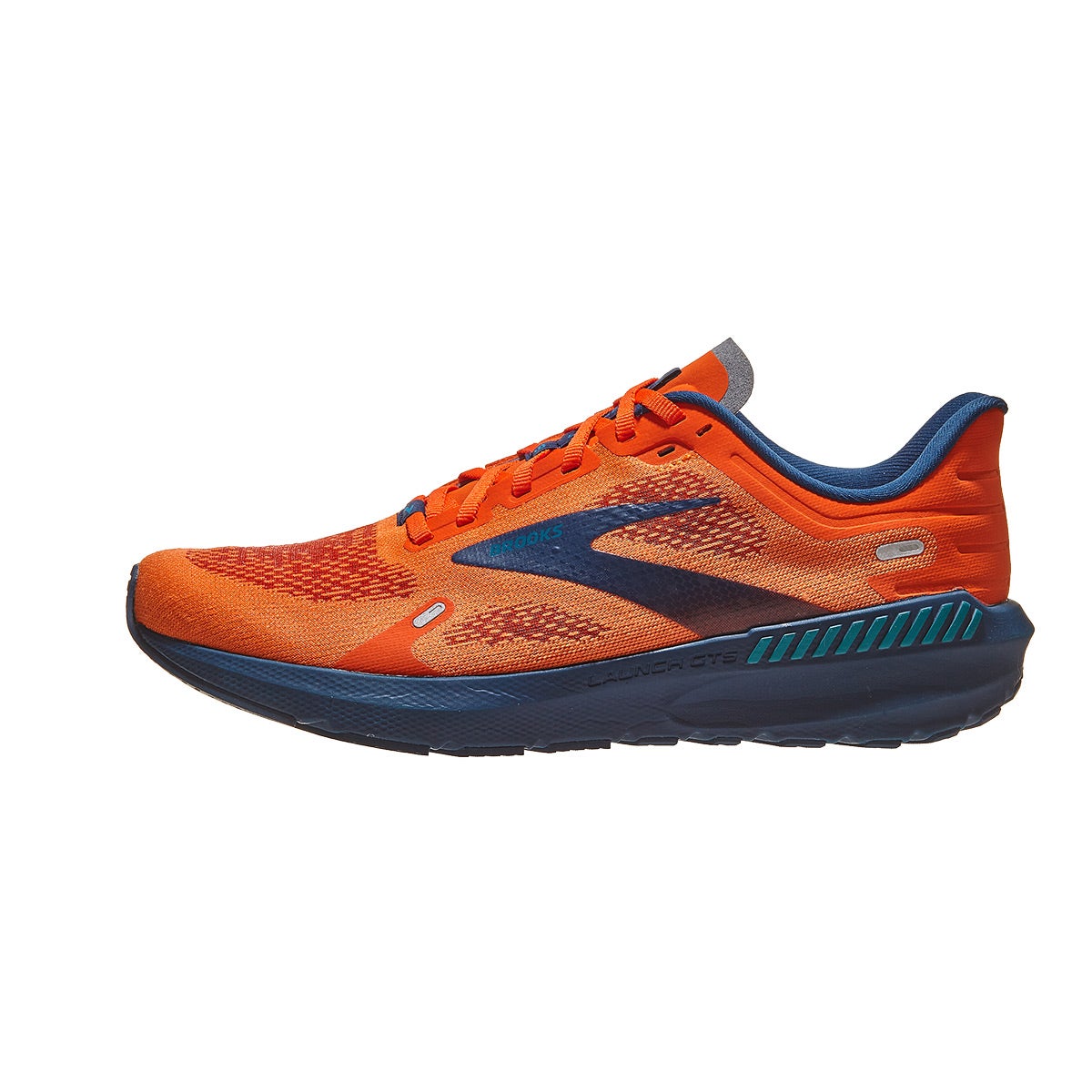 Brooks Launch GTS 9 Men's Shoes Flame/Titan/Teal 360° View | Running ...