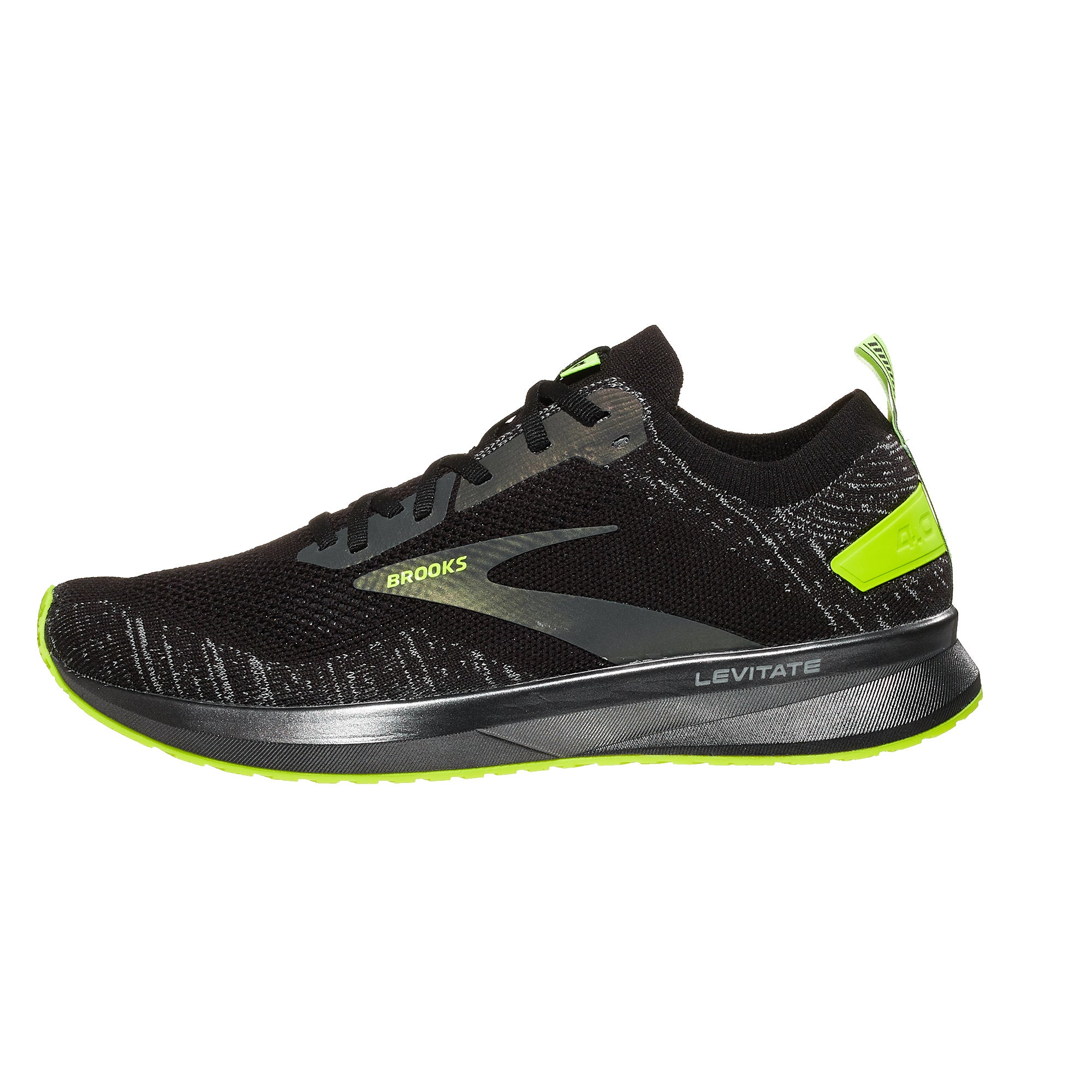 Brooks Levitate 4 Men's Shoes Run Visible Black 360° View | Running ...