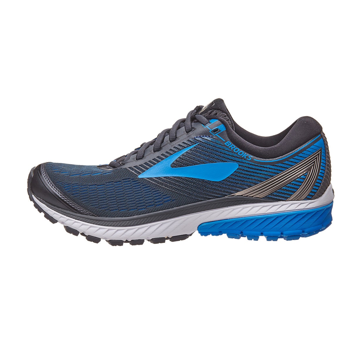 Brooks Ghost 10 Men's Shoes Ebony/Charcoal/Blue 360° View Running
