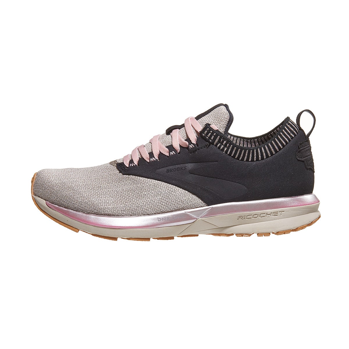 brooks ricochet black tan pink