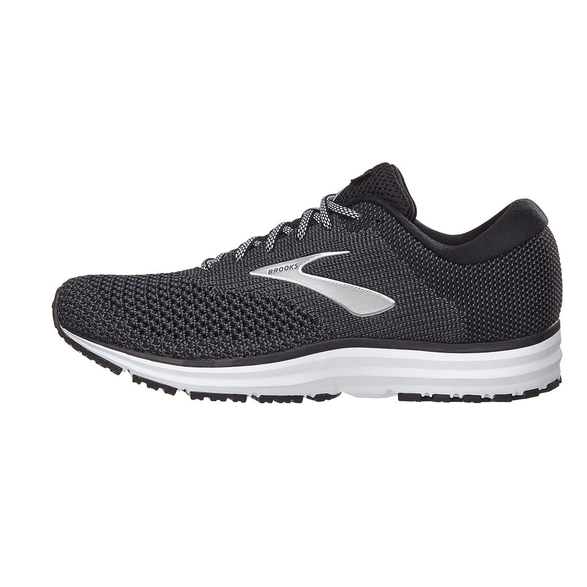 Brooks Revel 2 Men's Shoes Black/Grey/Grey 360° View | Running Warehouse