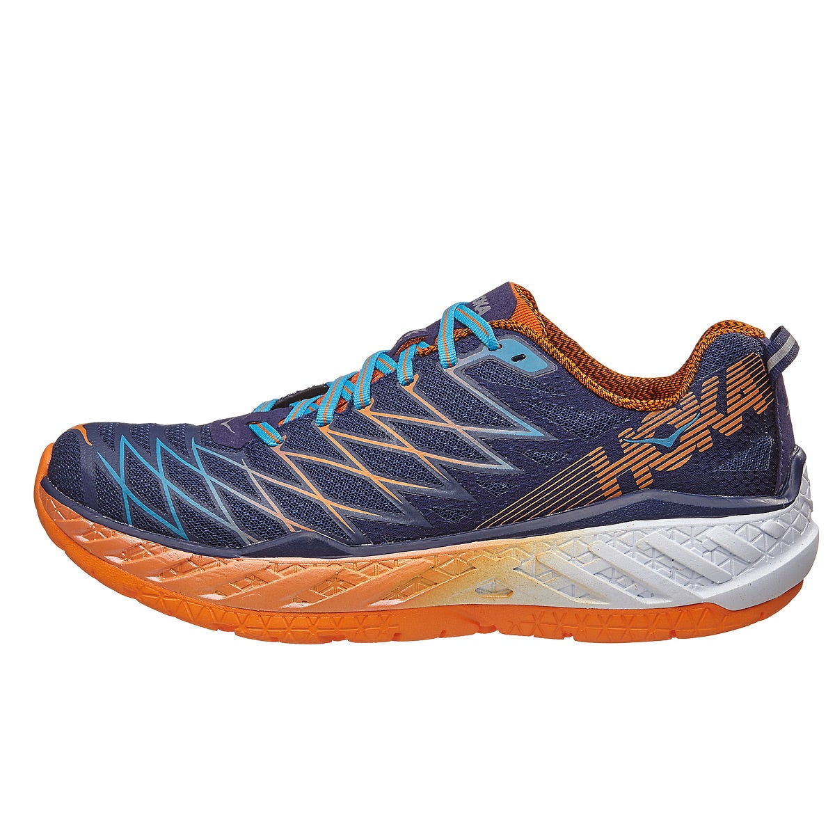 HOKA ONE ONE Clayton 2 Men's Shoes Blue/Orange 360° View | Running ...