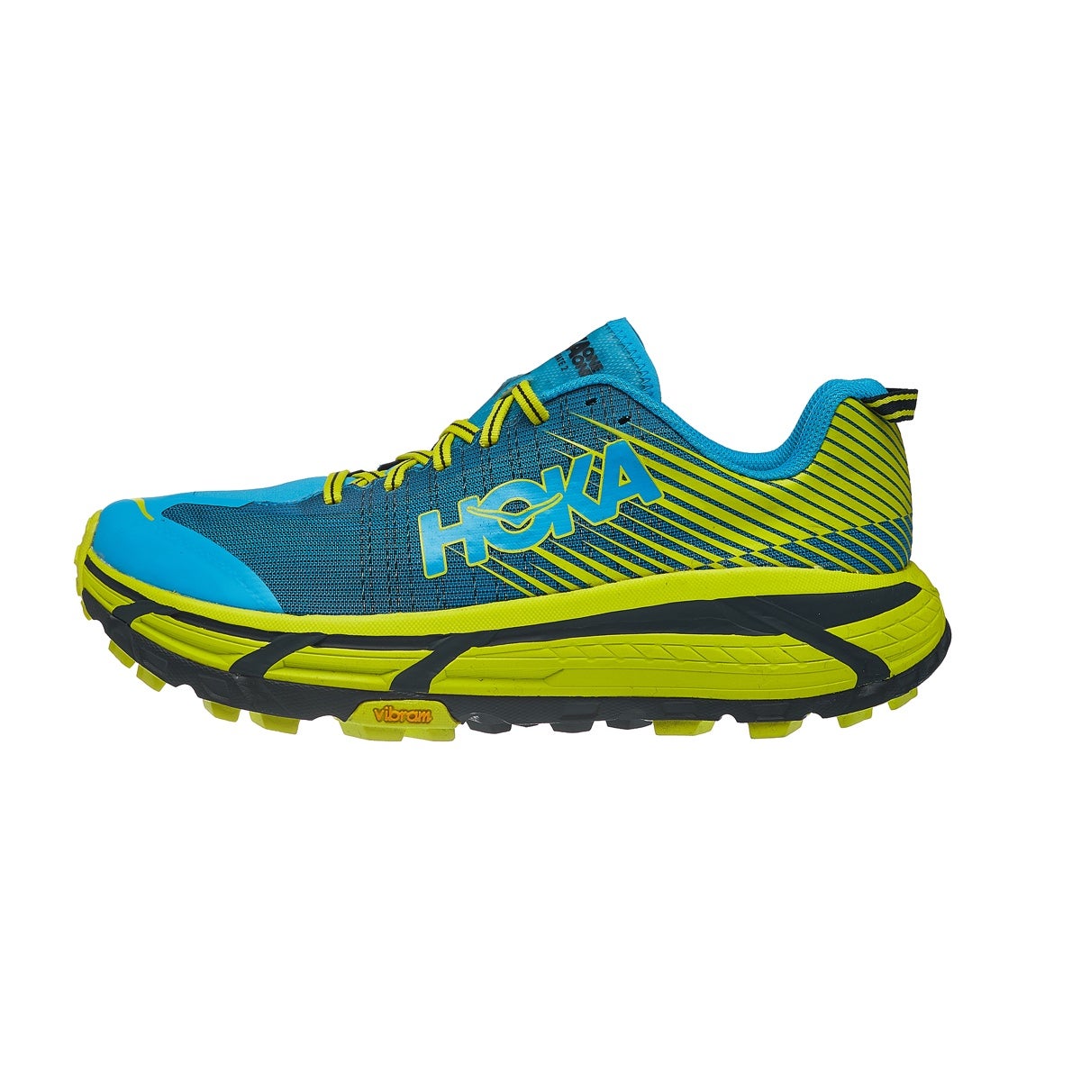 HOKA Evo Mafate 2 Men's Shoes Cyan/Citrus 360° View | Running Warehouse